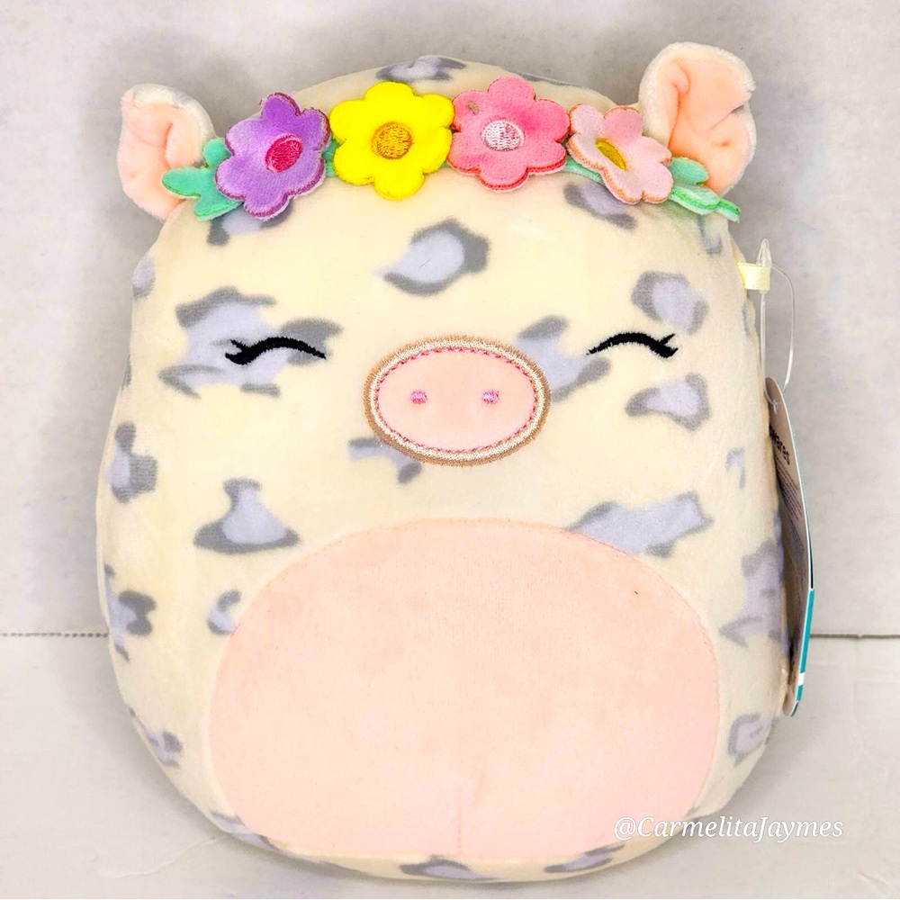 ROSIE 🐷 White Pig with Flower Crown Original Squishmallow by Kellytoy NWT